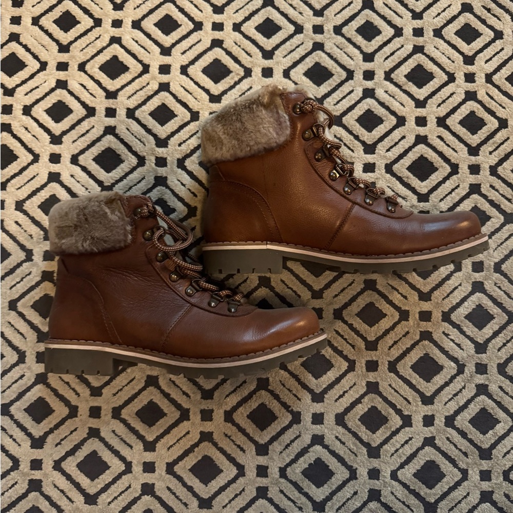 Faux Fur Lined leather boots